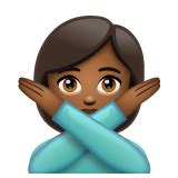 Woman Gesturing NO: Medium-Dark Skin Tone Emoji 🙅🏾‍♀️