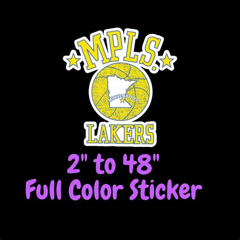 Los Angeles Lakers Full Color Vinyl Sticker – Custom Size – Biggest ...