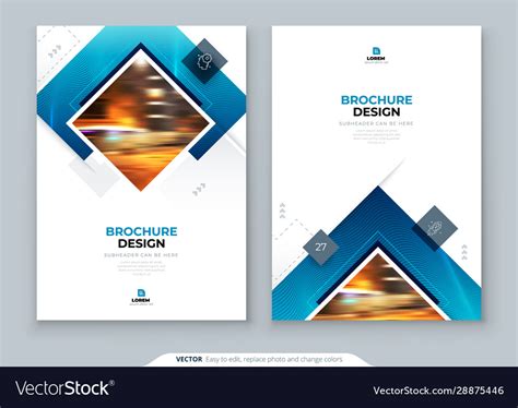 Brochure cover background design corporate Vector Image