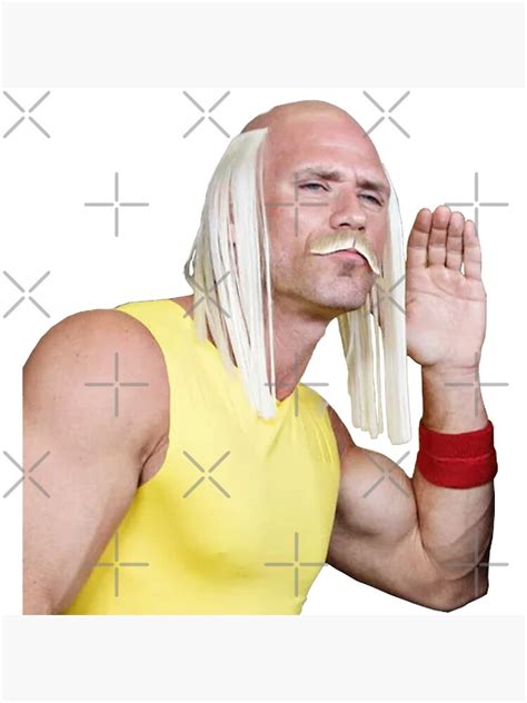 "Johnny Sins Hulk Hogan Wrestler Listening - Funny " Poster for Sale by BAMBV2 | Redbubble