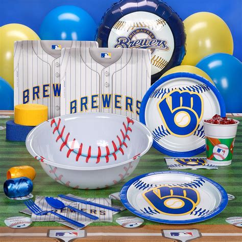 Milwaukee Brewers Baseball Party Supplies | Baseball party supplies, Baseball party, Milwaukee ...