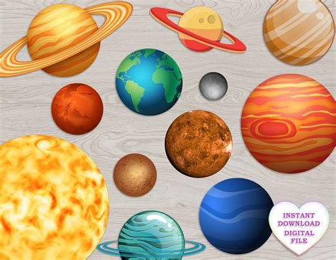 Solar System Planets Outer Space Clip Art