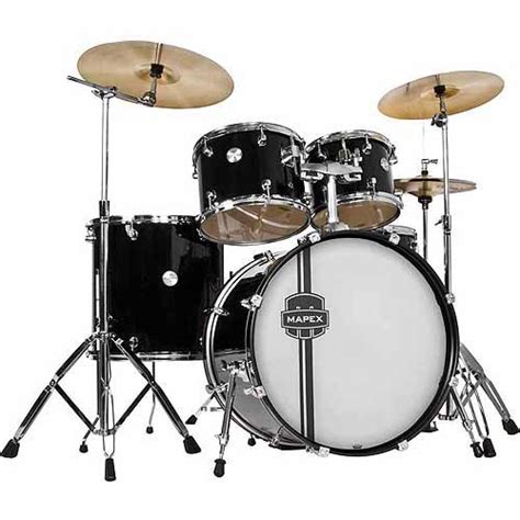 Mapex Voyager Rock 5-Piece Drum Set with Cymbals, Black - Walmart.com - Walmart.com