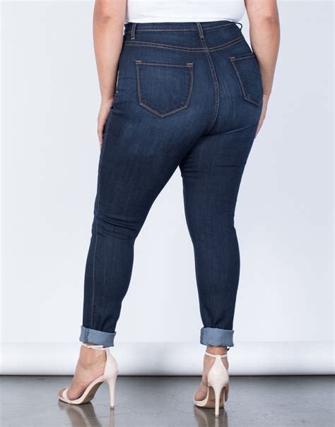 Plus Size High Waisted Skinny Jeans – 2020AVE