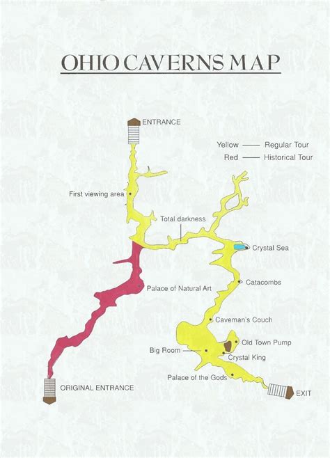 Ohio Caverns Map