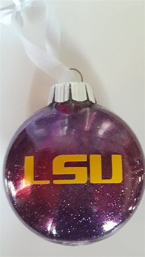 LSU Ornament Glitter Christmas Ornament - Etsy