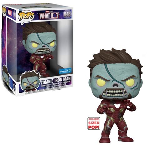 Funko Pop! Jumbo Marvel: What If...? - Zombie Iron Man (Special Edition) #948 Bobble-Head Vinyl ...