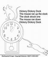Hickory dickory Dock coloring Pages  sketch template