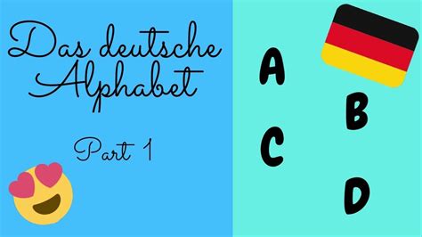 The German Alphabet - Part 1 | German For Beginners | A1 - YouTube