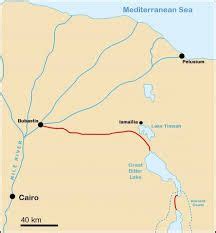 The Ancient Suez Canal also called the Canal of the Pharaohs or Necho's ...