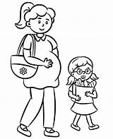 Pregnant Lady coloring Page To Print sketch template