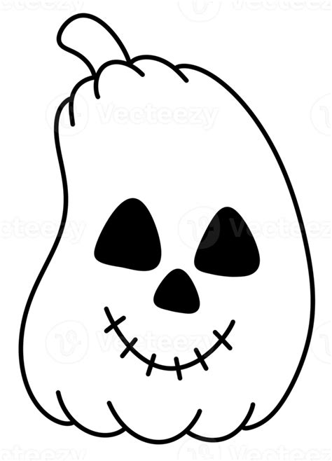 Cute halloween pumpkin line icon. 18818842 PNG