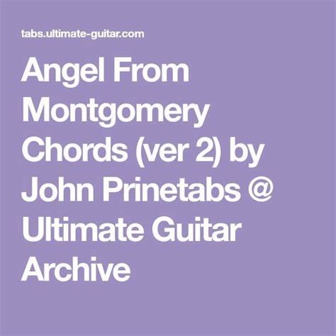 Angel From Montgomery Chords (ver 2) by John Prinetabs @ Ultimate ...