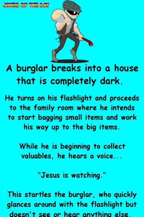 The burglar did not expect this to happen | Joke stories, Jokes, Funny long jokes