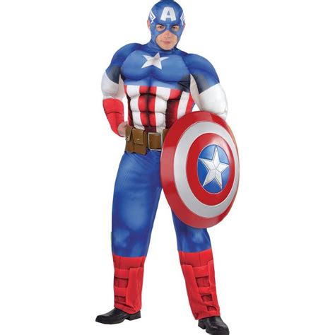 Adult Captain America Muscle Costume Plus Size | Party City