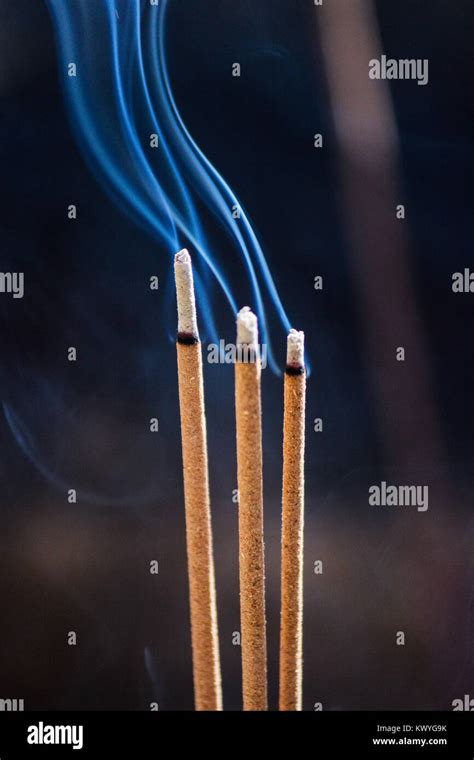 burning incense sticks Stock Photo - Alamy