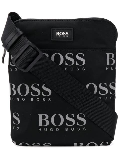 Hugo Boss Boss Logo Crossbody Messenger Bag - Black | ModeSens