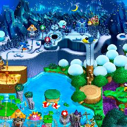 New Super Mario Bros U World Map - Time Zones Map