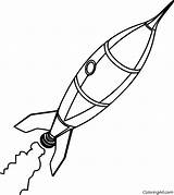 Pointed Rocket Coloring Page  ColoringAll sketch template