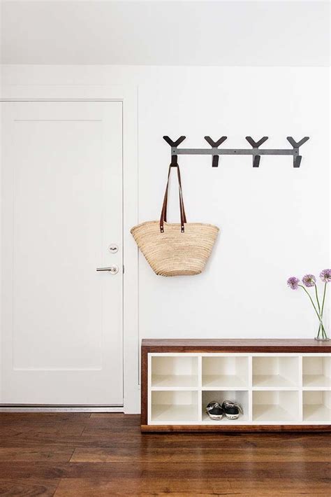 Entry storage hooks and custom wood cubbies | Entry storage, Closet ...