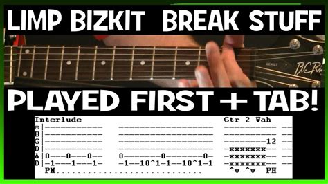 Limp Bizkit Break Stuff Guitar Chords Lesson & Tab Tutorial 6 String Drop D Method - YouTube