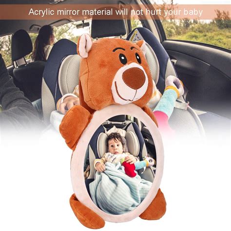 OTVIAP Cartoon Bear Pattern Car Seat Toy Mirror for Newborn Infant Baby ...