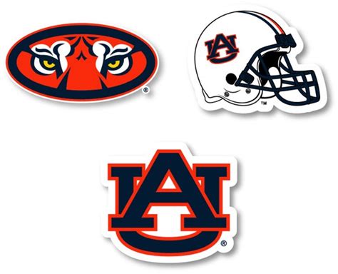 Auburn Tigers Vinyl Decal Sticker 3 Pack 4-inch Each | Etsy