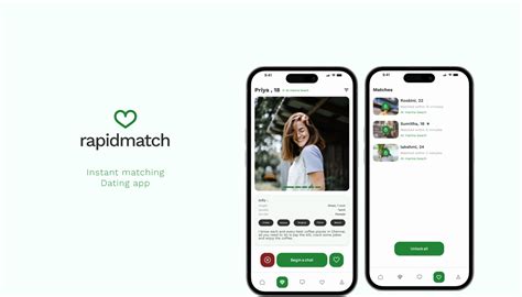 Rapid match - instant matching dating app on Behance