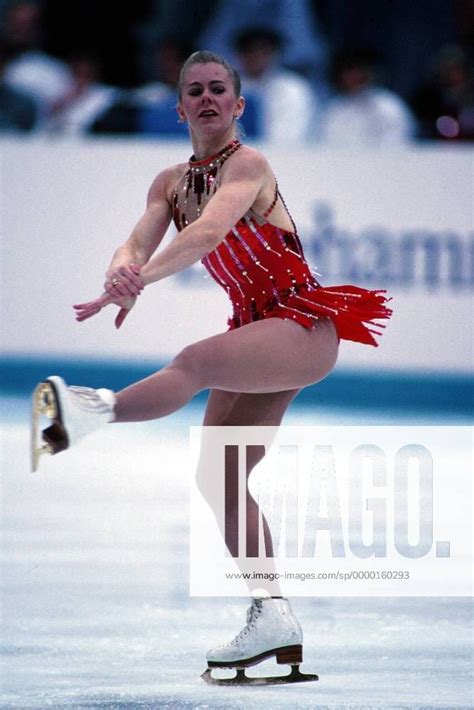 Tonya Harding performing her technical program during the XVll Winter Olympics in Lillehammer ...