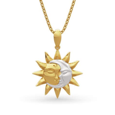 Check this out from jeulia! Jeulia "Sun ＆ Moon" Two Tone Design Sterling Silver Necklace ...