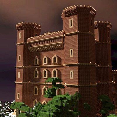 BIG Tudor Red Brick Castle Minecraft Project