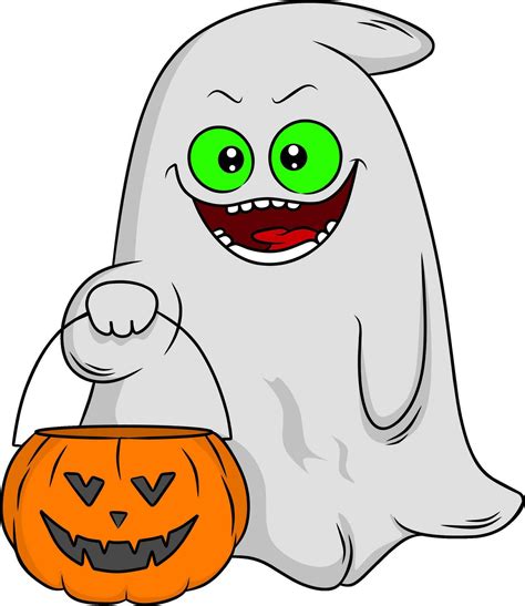 Halloween ghost cartoon character vector illustration 29271741 Vector ...