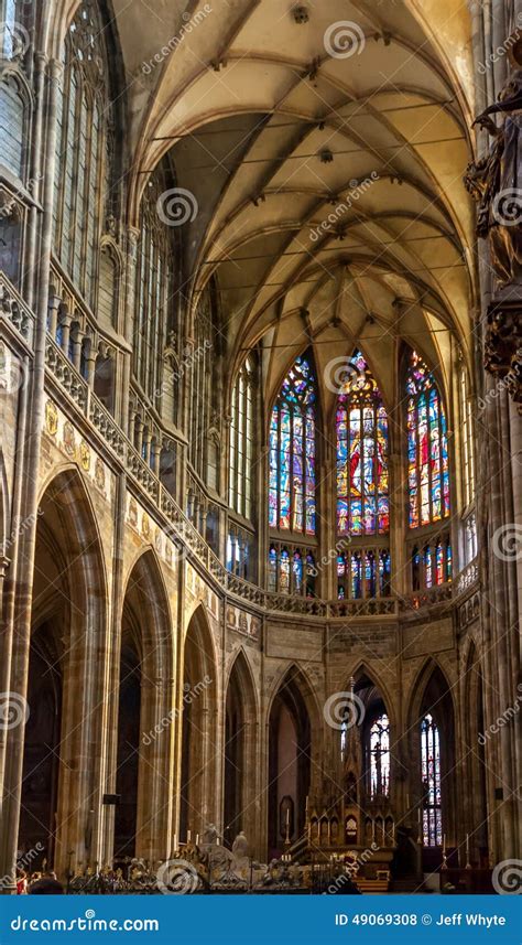 St. Vitus Cathedral Interior in Prague Editorial Stock Photo - Image of ornament, catholic: 49069308