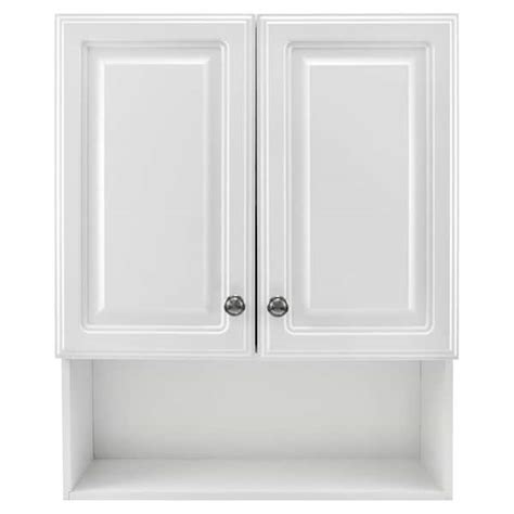 Glacier Bay 23.1 in. W x 27.9 in. H White Rectangular Medicine Cabinet ...