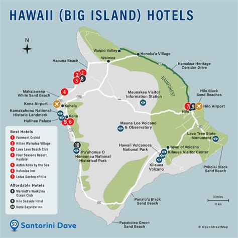 BIG ISLAND HOTEL MAP - Best Areas, Neighborhoods, & Places to Stay