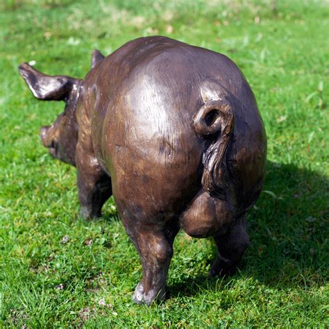 Bronze Pig - Quality Handmade Garden Statue