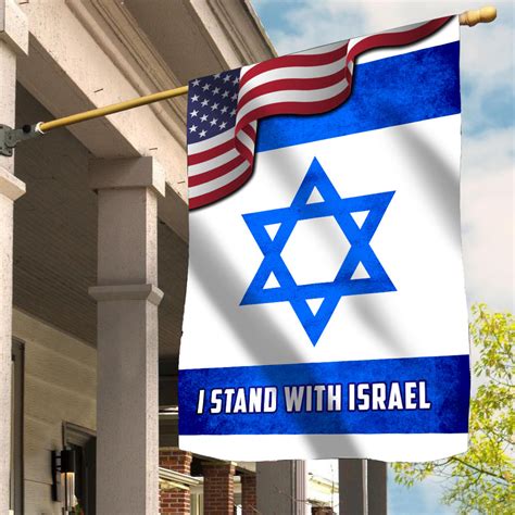 Israel Flag And American I Stand With Israel Flag Support IDF Merchand ...