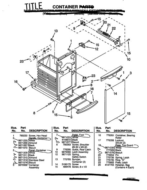 Kitchenaid Trash Compactor Parts Diagram - Wiring Diagram Pictures