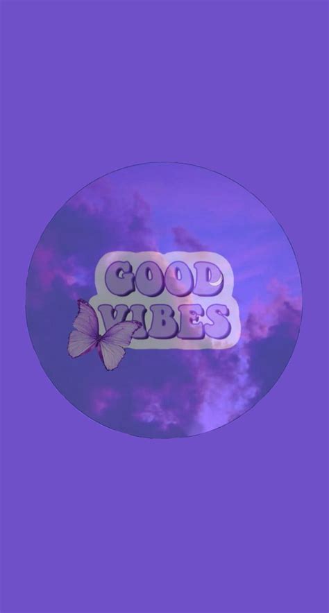 Download Good Vibes CD Purple Aesthetic Vibes Wallpaper | Wallpapers.com