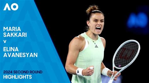 Maria Sakkari v Elina Avanesyan Extended Highlights | Australian Open ...