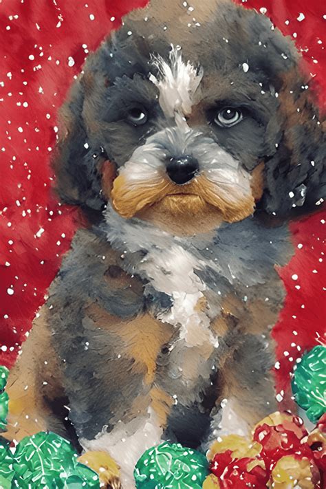 Barbet Puppy Watercolor Painting · Creative Fabrica