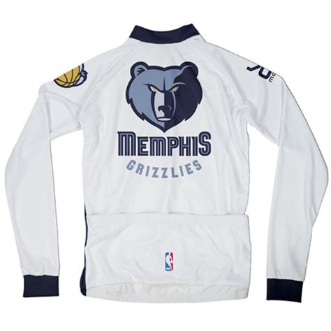 Mens Memphis Grizzlies White Cycling Long Sleeve MicroDry Jersey - NBA ...