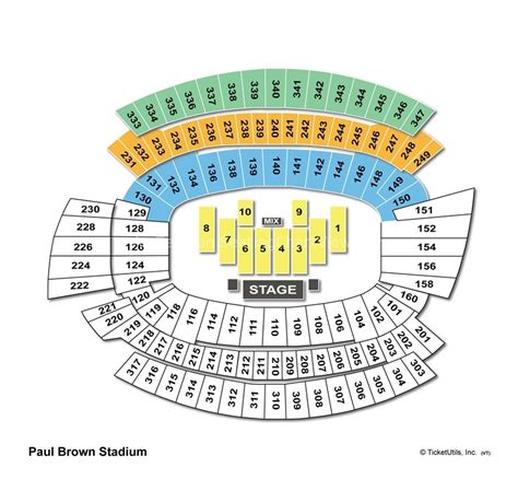 Paul Brown Stadium, Cincinnati OH - Seating Chart View