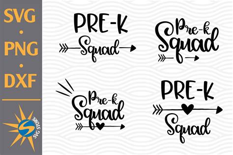 Pre K Squad SVG, PNG, DXF Digital Files Include By SVGStoreShop | TheHungryJPEG