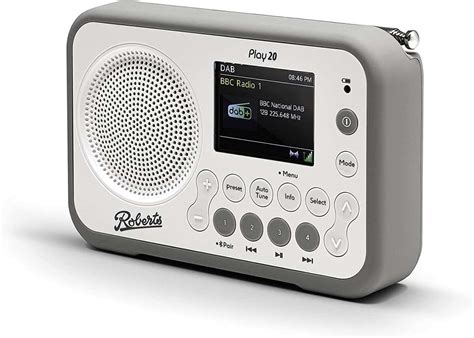 Roberts Play 20 White Portable DAB Radio with Bluetooth | Play20W | Rechargeable Battery | G ...