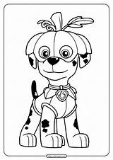 Marshall Paw Patrol Coloring Page sketch template