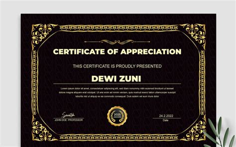 Black Certificate Template #377508 - TemplateMonster