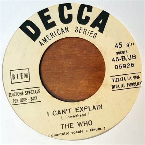 The Who – I Can't Explain (1965, Vinyl) - Discogs