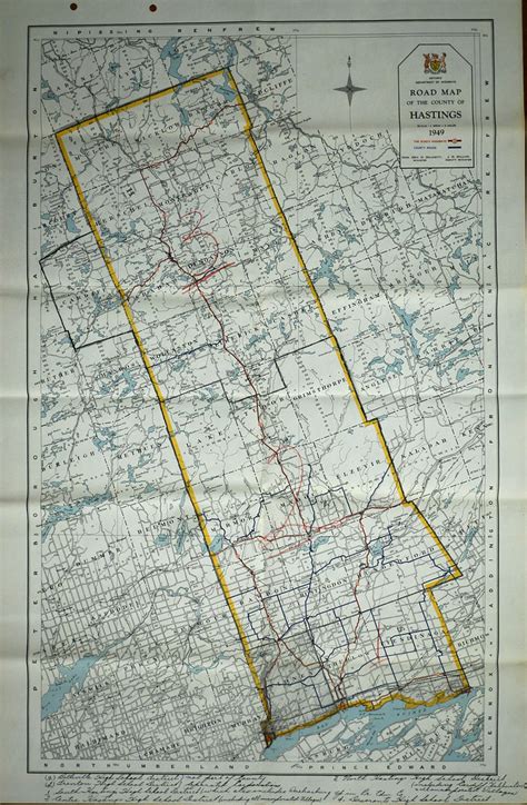 M420-2165 | A road map of Hastings County in 1949. Portions … | Flickr