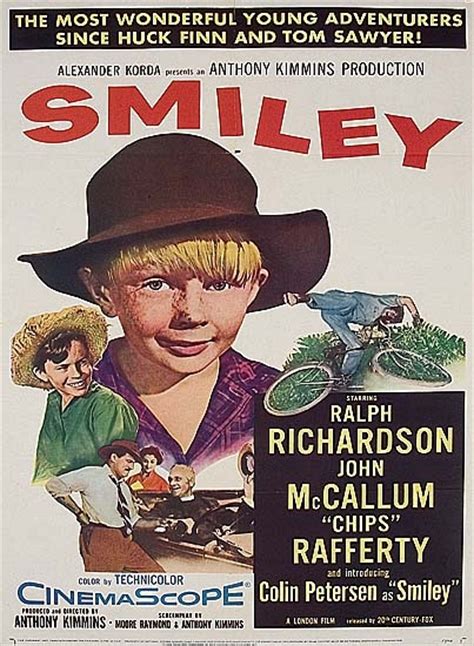 1956 'Smiley' movie poster, starring Ralph Richardson and chips ...